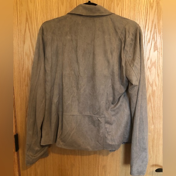 NWT Hem & Thread L Taupe Suede Jacket - Picture 2 of 4